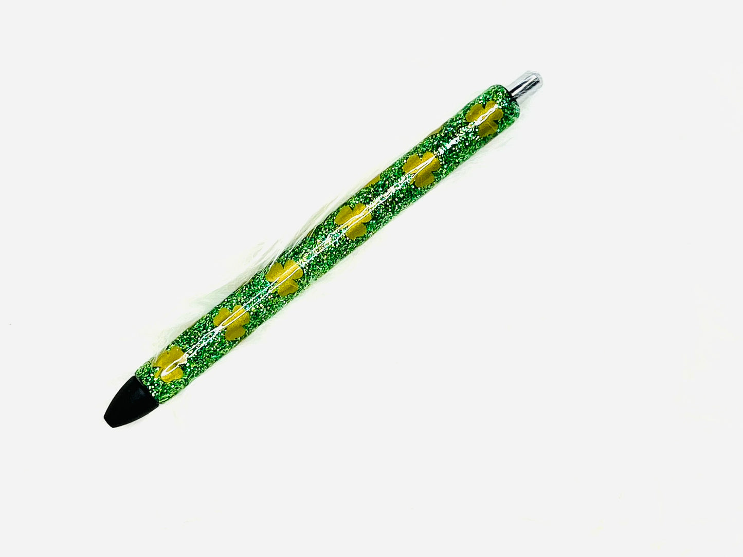 Custom Shamrock Glitter Pen