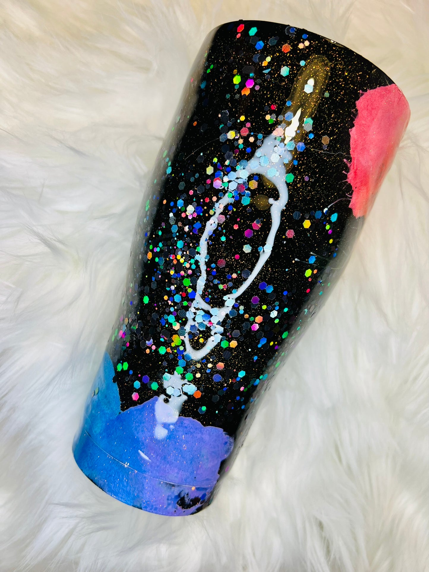 Galactic Rainbow 30 oz curved tumbler