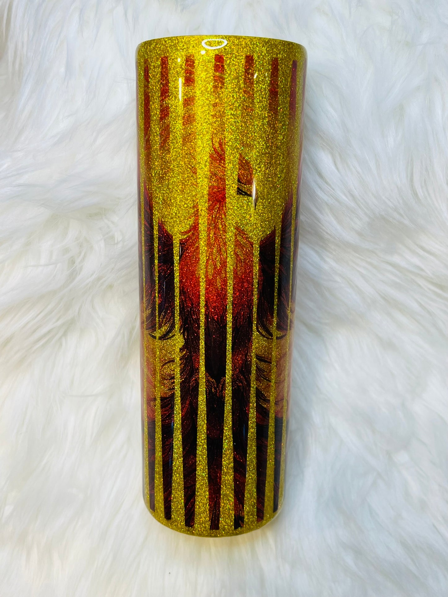 Mind Binder Gold Phoenix 30 oz skinny tumbler