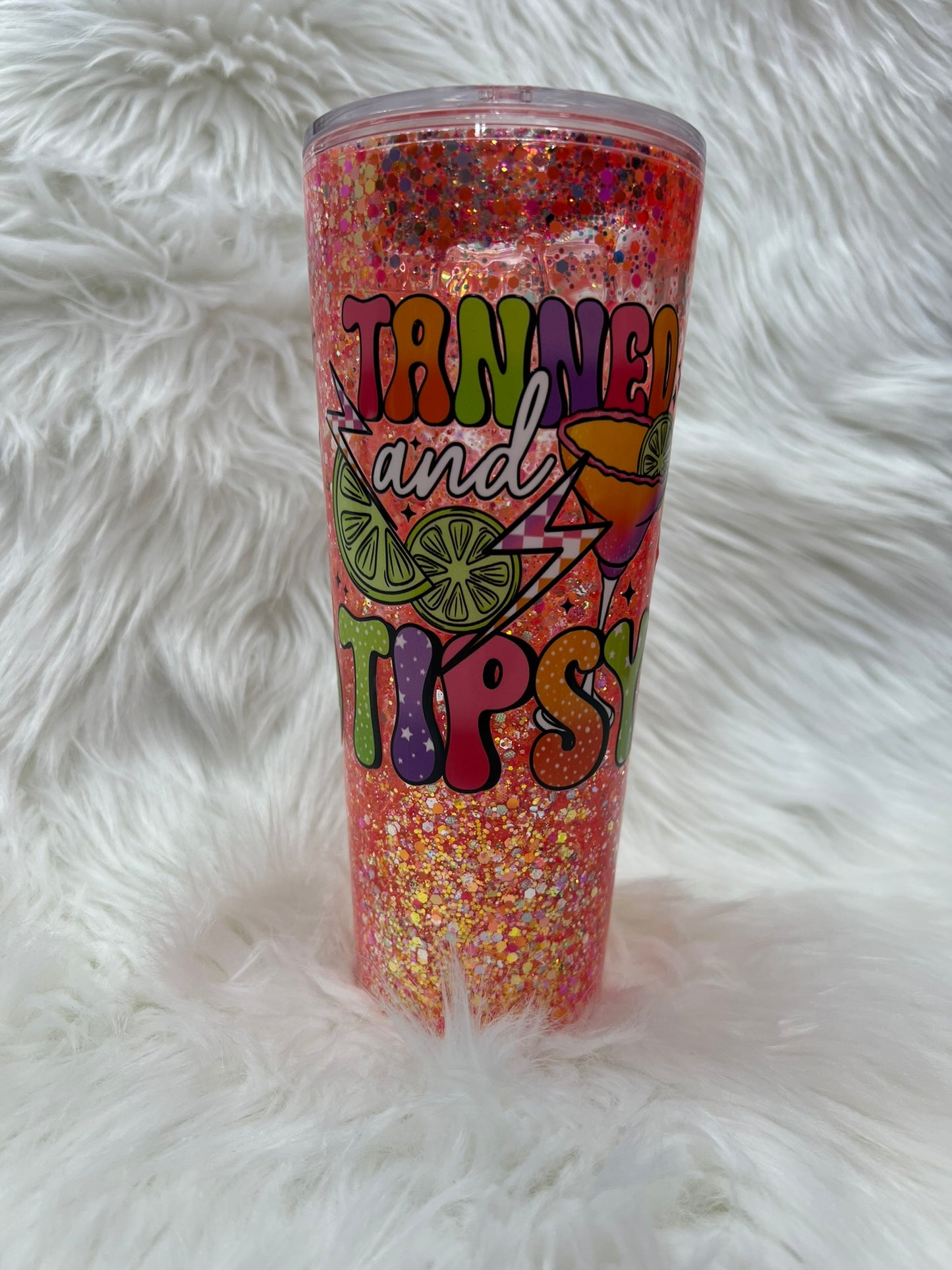 Tanned and Tipsy 24 oz Snow Globe
