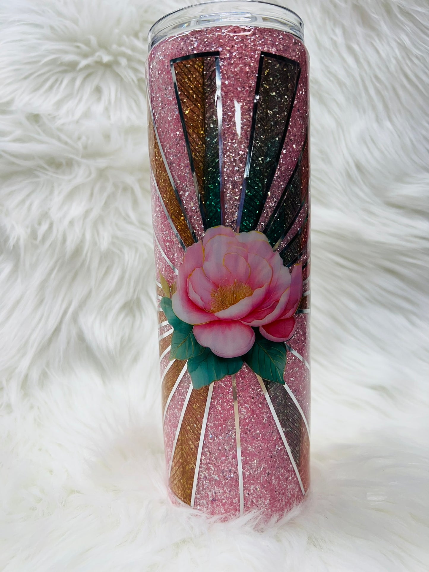 Art Deco Flower 30 oz Skinny Tumbler