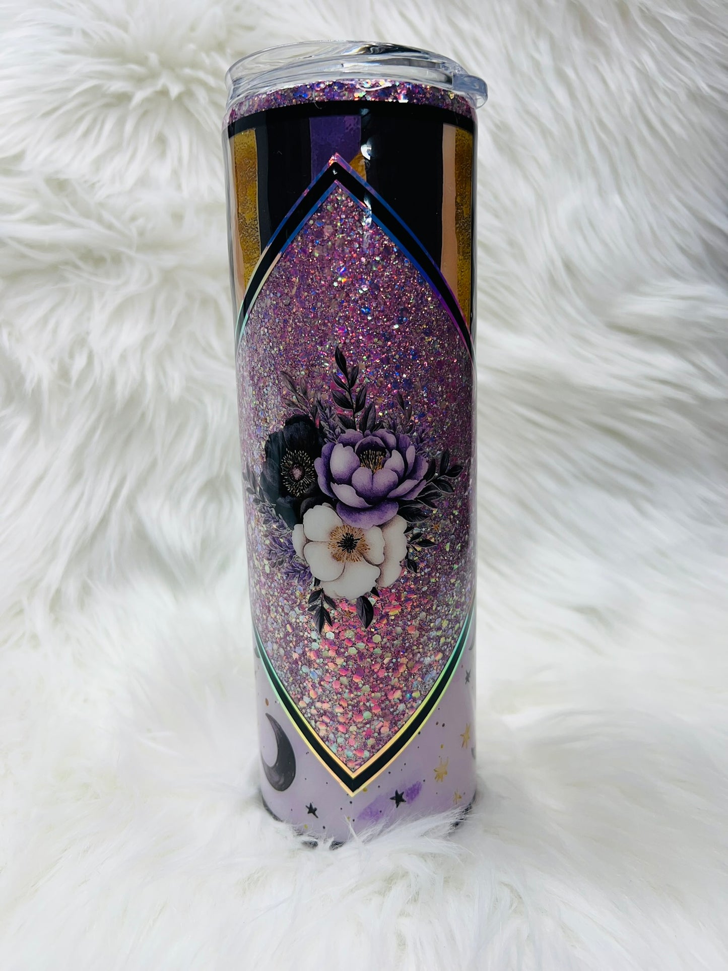 Purple Flowers 30 oz Skinny Tumbler