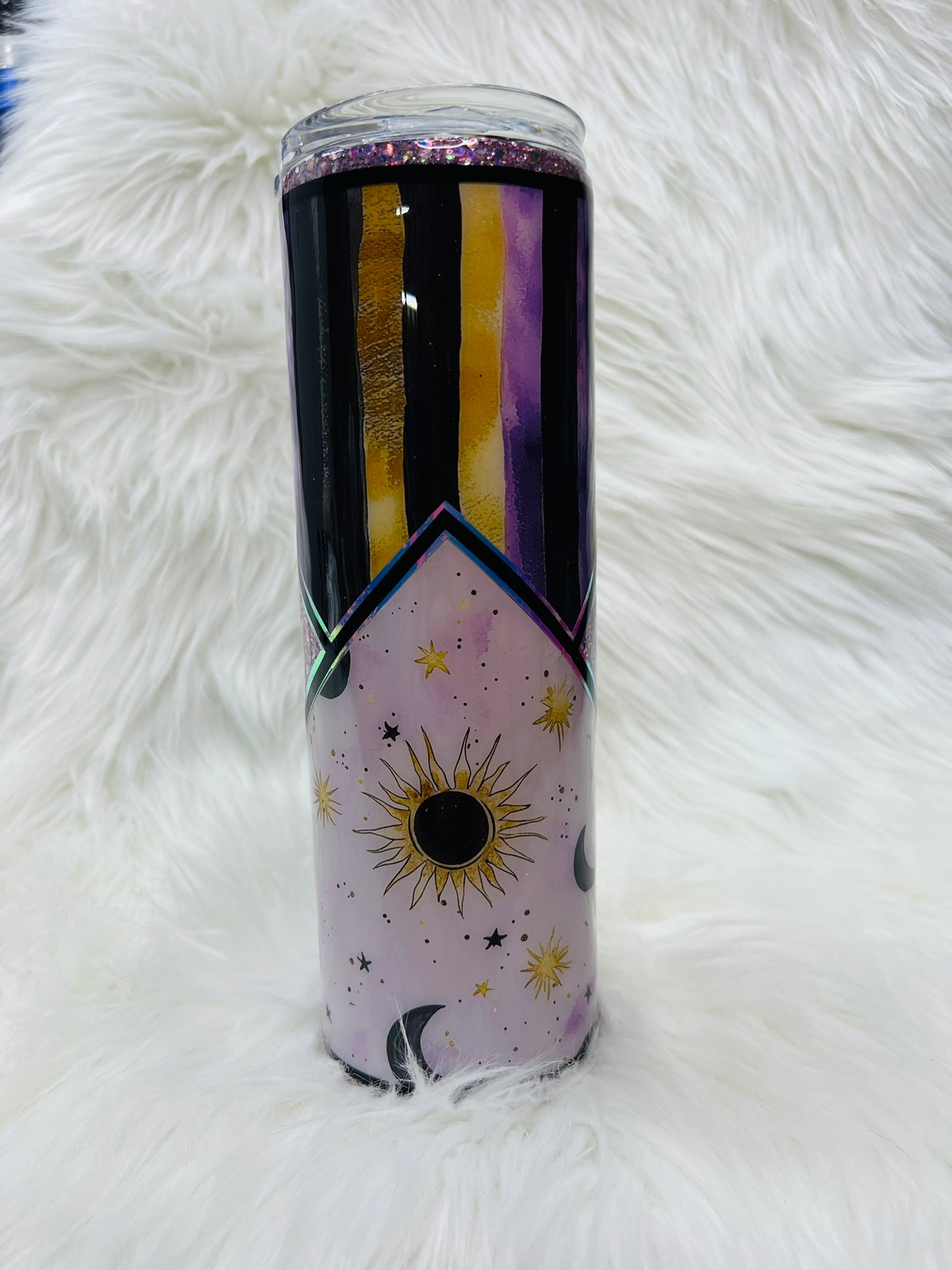 Purple Flowers 30 oz Skinny Tumbler