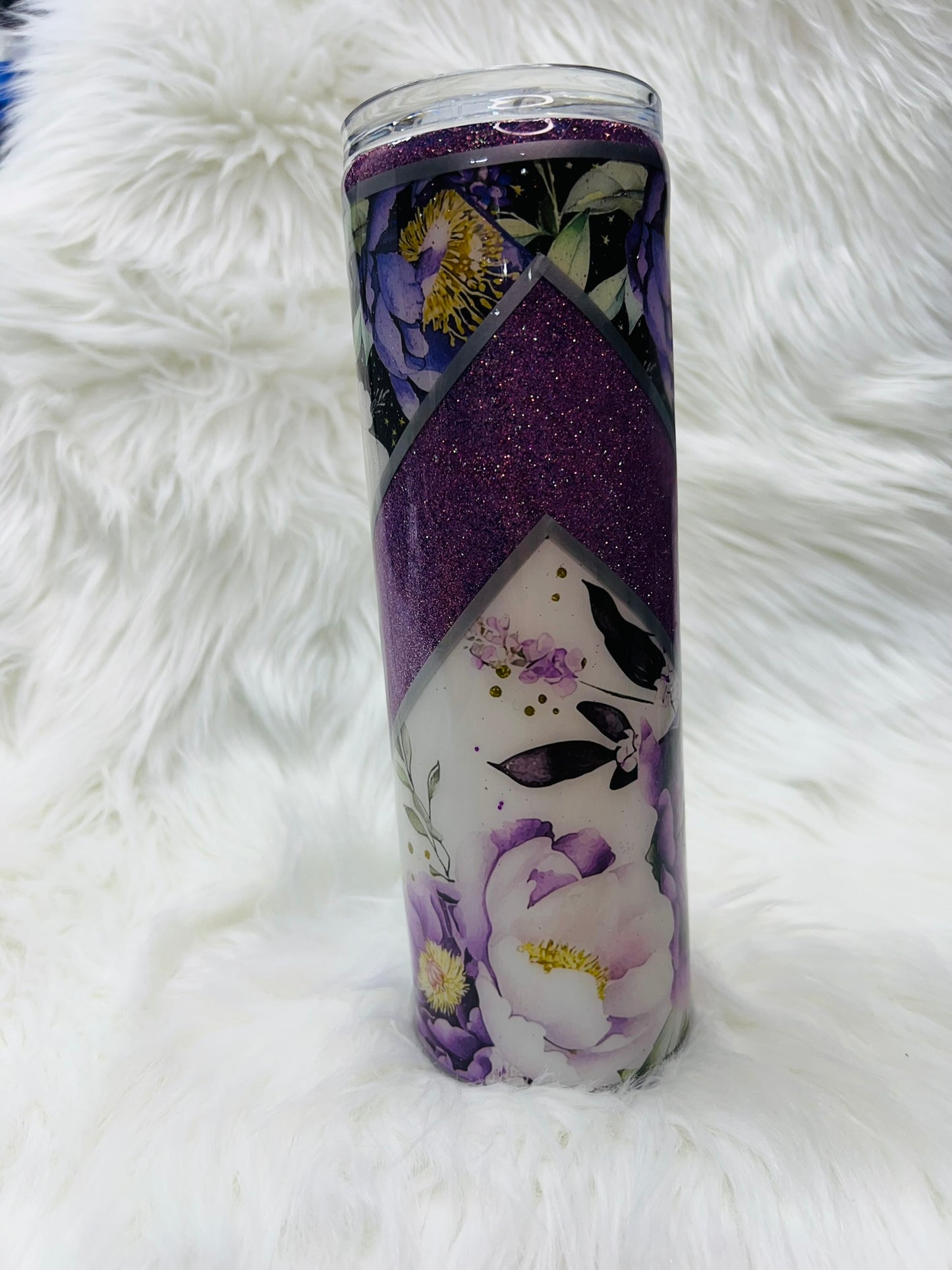 Purple V Split 30 oz Skinny Tumbler