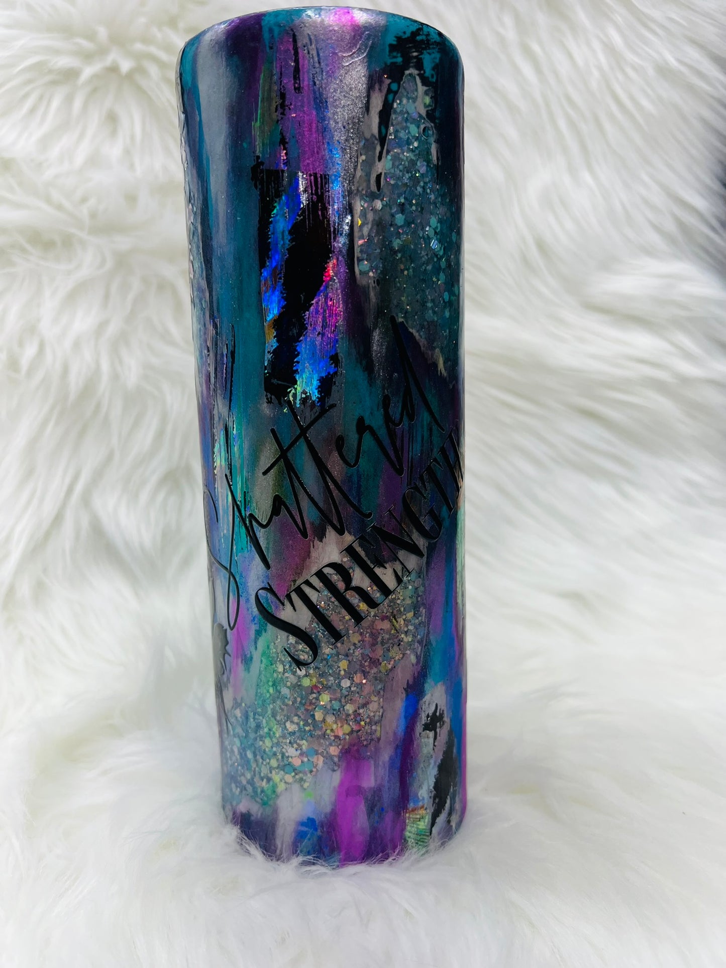 Shattered Strength oz Skinny Tumbler