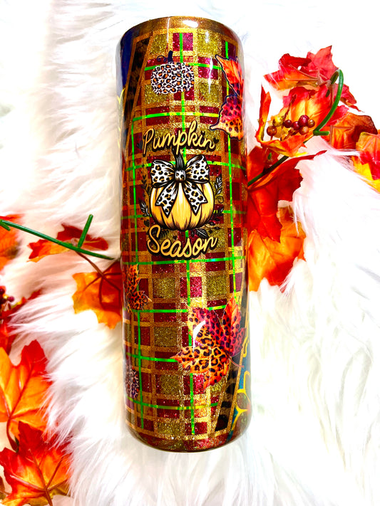 Fall Leopard 30 oz Skinny Tumbler