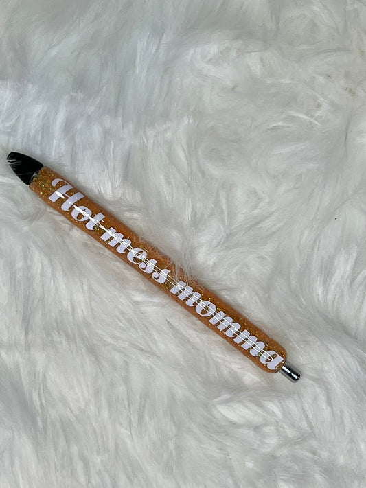 Hot Mess Momma glitter pen