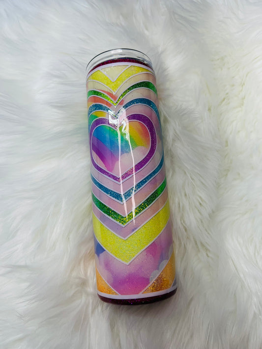 Repeating Hearts 30 oz Skinny Tumbler