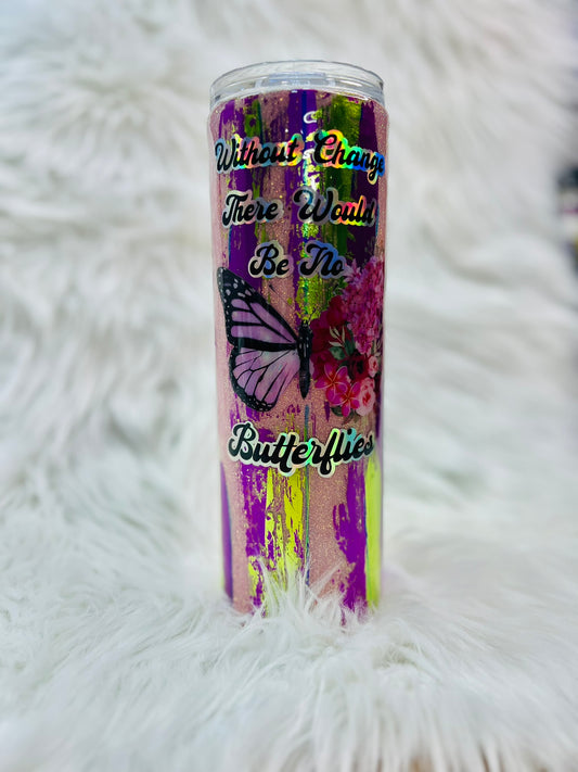 Rustic Butterfly 30 oz Skinny Tumbler