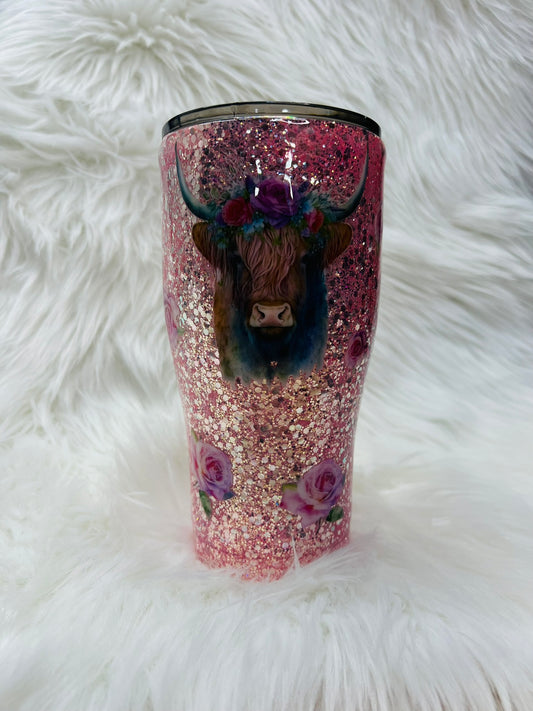 Highland Cow 30 oz Curve Tumbler