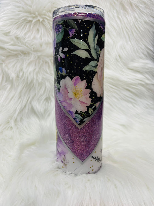 Purple V Split 30 oz Skinny Tumbler