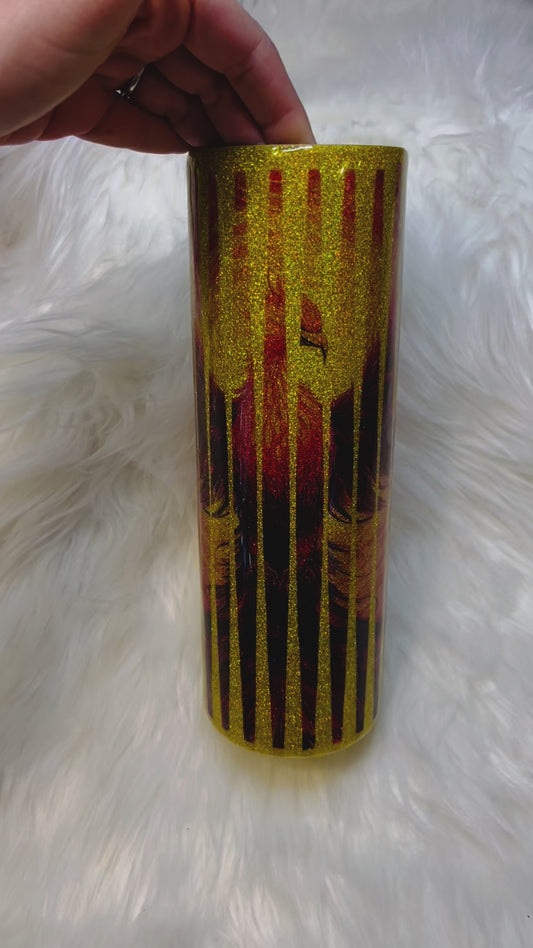 Mind Binder Gold Phoenix 30 oz skinny tumbler